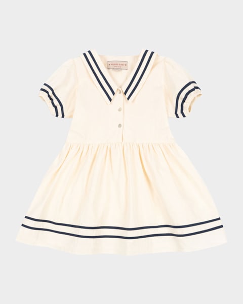 Girl's White Lotus Embellished Tutu Dress, Size 6M-24M