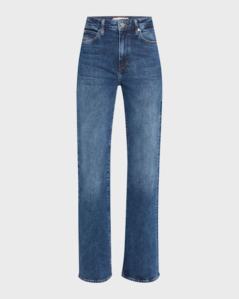 FRAME The Arrow Mid-Rise Straight Denim Jeans | Neiman Marcus