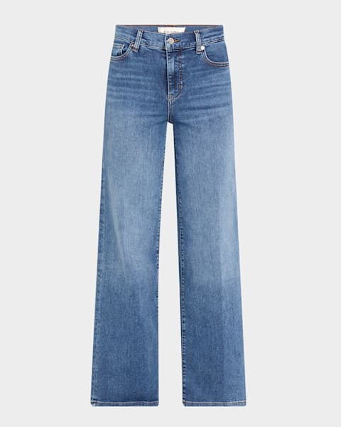 FRAME Le Sleek Straight Velvet Jeans | Neiman Marcus