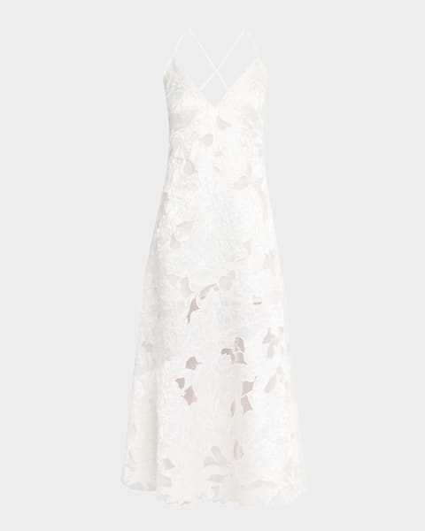 Anthropologie ★ Liv Foster Elara Asymmetrical Midi Dress Liv Foster Elara Asymmetrical Embroidered Lace Midi Dress
