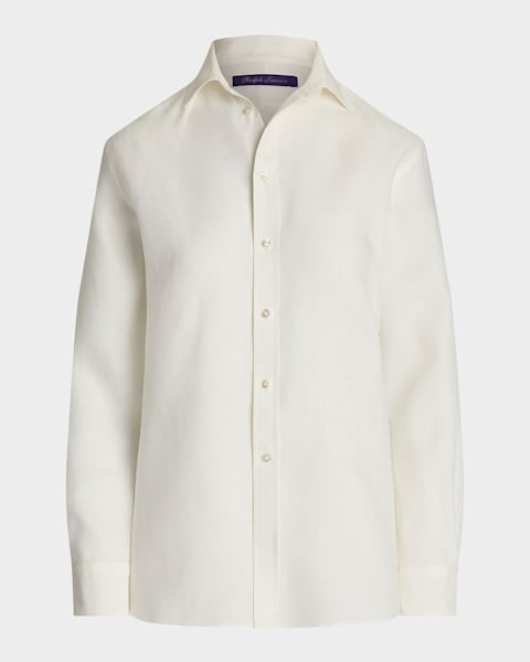Ralph Lauren Collection Capri Striped Linen Shirt | Neiman