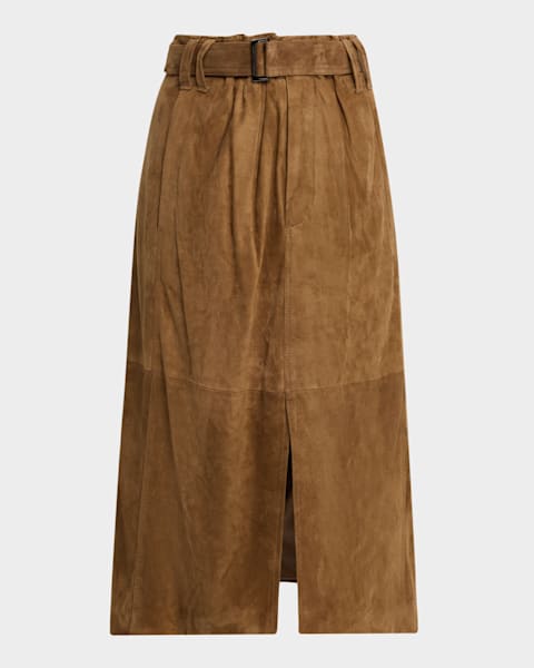 美品 BRUNELLO CUCINELLI シルクブラウン系タイトスカート40 【公式通販】