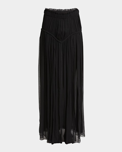 Isabel Marant Sandra Crochet Embroidered Fringe Mini Skirt