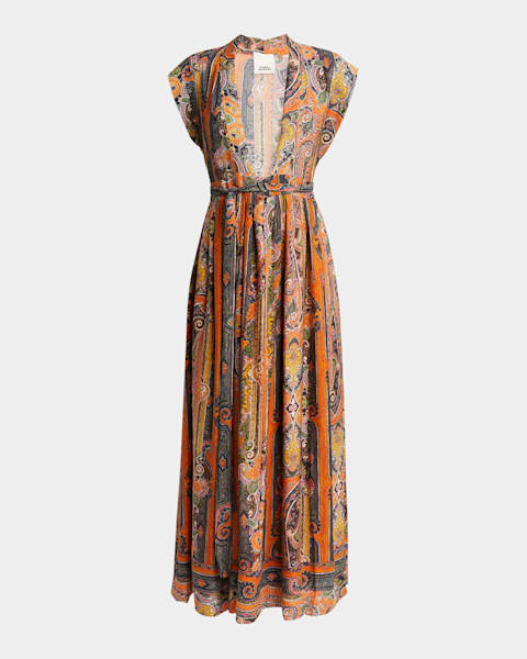 ワンピース Isabel Marant Sand stretch cotton blend Velma dress Isabel Marant Sand Stretch Cotton Blend Velma Dress In
