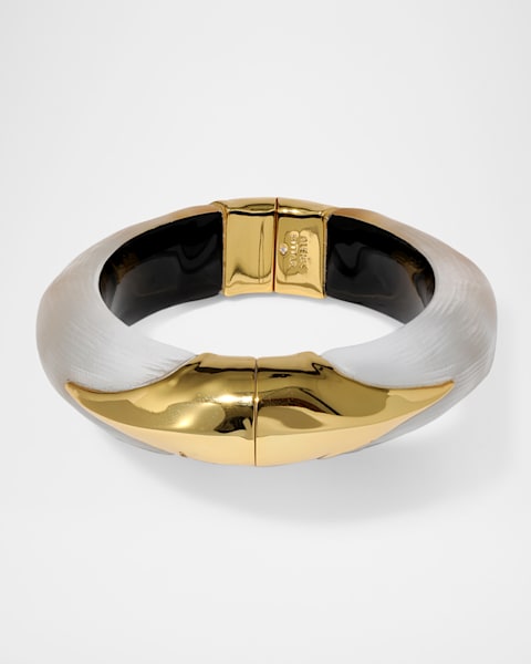 Alexis Bittar Serpent Lucite Wide Hinge Bracelet | Neiman Marcus