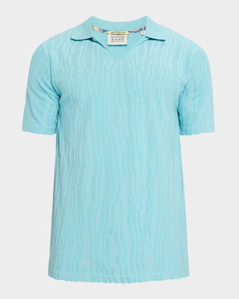 Men's Terry Towel Polo Shirt