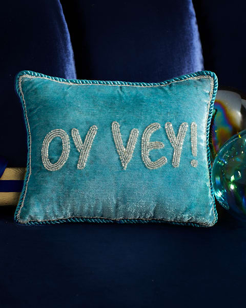 All I Want For Christmas Is Neiman Marcus Beaded Pillow, 9" x 11"