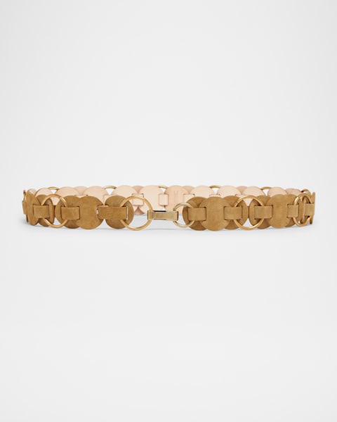 Isabel Marant Lota Circular Leather Belt | Neiman Marcus