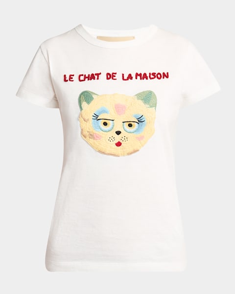 ★Ganni★ Basic Jersey Cat Relaxed Fit Short Sleeve T-Shirt Ganni Basic Jersey Cat Relaxed T-Shirt – Cycle Platform
