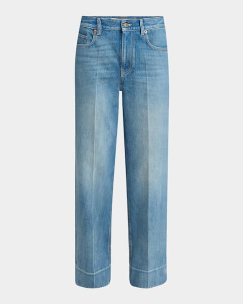 SALE【Alaia】ストレートレッグ スパイラル ジーンズ ALAIA Zipper Spiral Straight-Leg Pants | Neiman Marcus