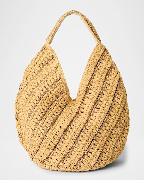 Lucas Large Tassel Straw Tote Bag