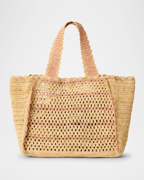 BTB Los Angeles Embroidered Heart Beach Tote Bag | Neiman Marcus