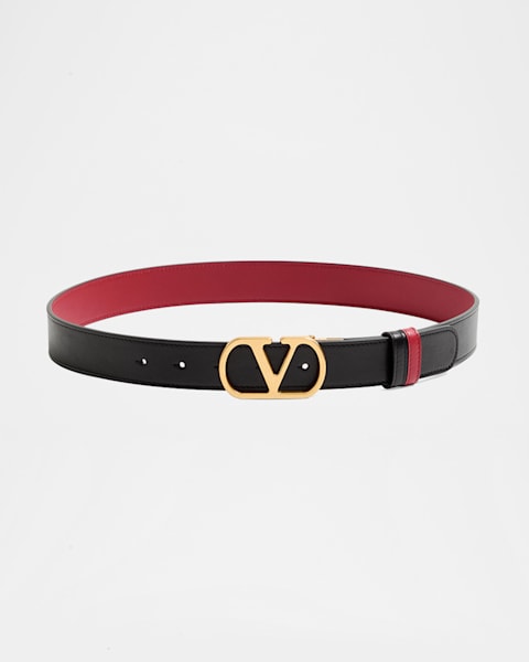 ベルト Valentino Garavani Cintura Reversibile Valentino Garavani V-Logo Signature Reversible Leather