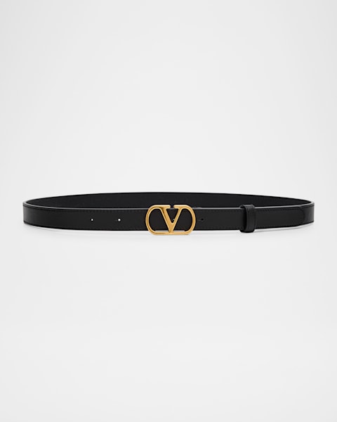 VLOGO Signature Reversible Leather Belt