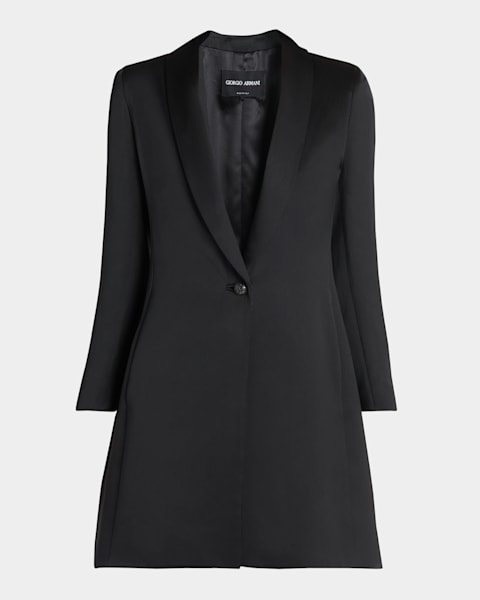 Emporio Armani Knit Jacket w/ Asymmetrical Overlap | Neiman