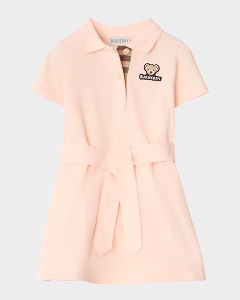 Girl's Astrid Belted EKD Polo Dress, Size 4-14