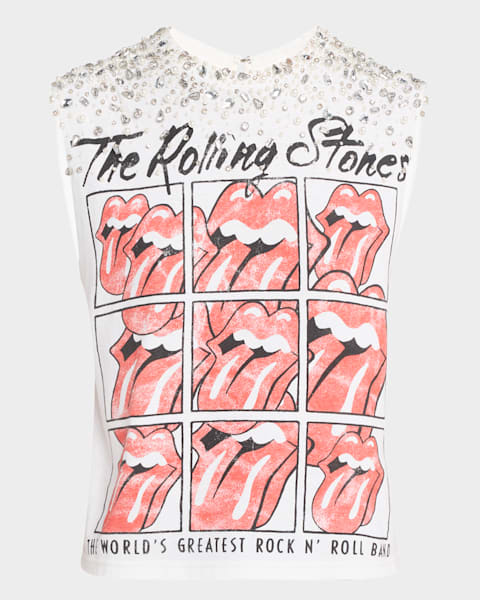 Alice + Olivia Micah Embellished Muscle Tank | Neiman Marcus