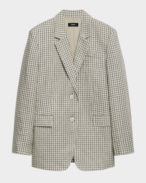 Theory Traceable Wool Slim Single-Breasted Blazer | Neiman