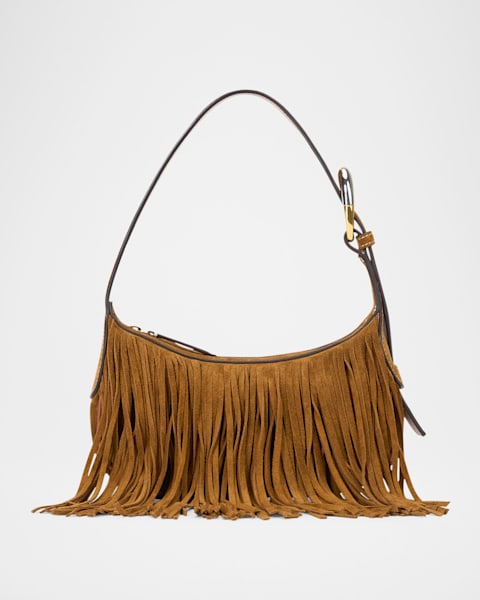 Spaghetti Woven Tote Bag with Beaded Fringe