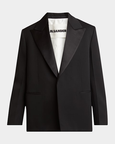 Jil Sander Men's Wool Boxy-Fit Shirt Jacket | Neiman Marcus