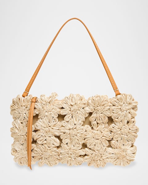 【PORTERNA】Tony rattan shoulder bag POOLSIDE The Box Rattan Shoulder Bag | Neiman Marcus