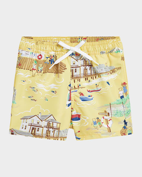 Boy's Exclusive Beach Club Gradient Swim Trunks, Size 3T-14