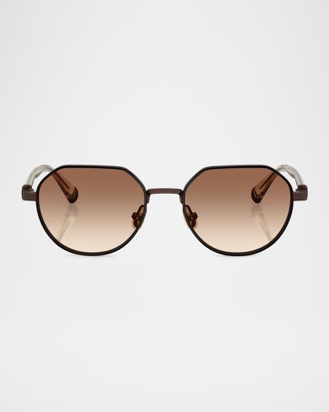 Brunello Cucinelli BC1005T Rectangular Titanium Sunglasses NEW! nm_4935819_100106_m main image 3
