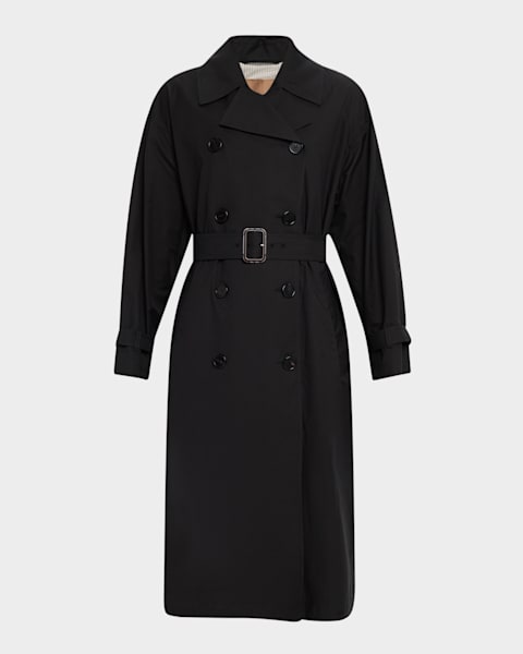 トレンチコート MAX MARA BLACK LONG TRENCH IN SABLE Trench coats female | Max Mara