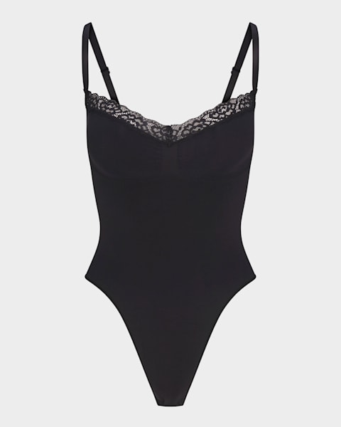SKIMS FITブラックレースキャミソール SKIMS Fits Everybody Lace Cami Bodysuit | Saks Fifth Avenue