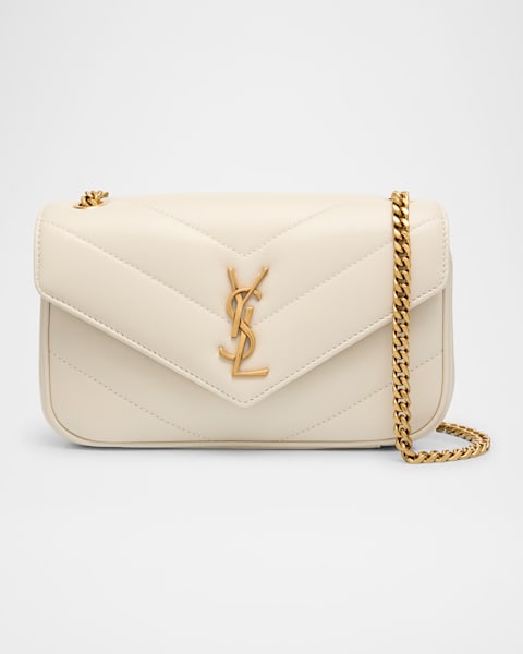 Saint Laurent Calypso Small YSL Shoulder Bag in Smooth