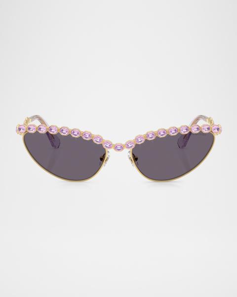 SWAROVSKI SK6027 Rectangular Sunglasses | Neiman Marcus display picture 1