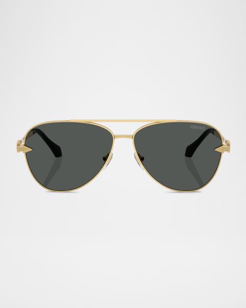 Versace Medusa Medallion Shield Sunglasses | Neiman Marcus display picture 3