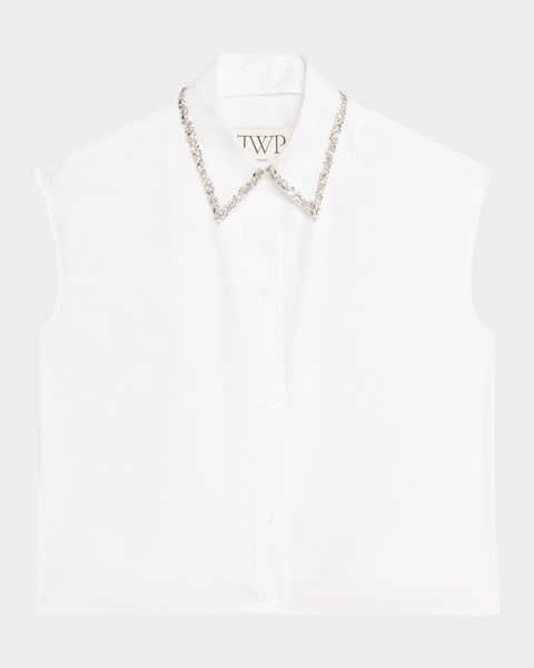Pijao Pleated & Beaded Peplum Top