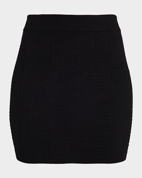 Balmain 6-Button Structured Flare Mini Skirt | Neiman Marcus