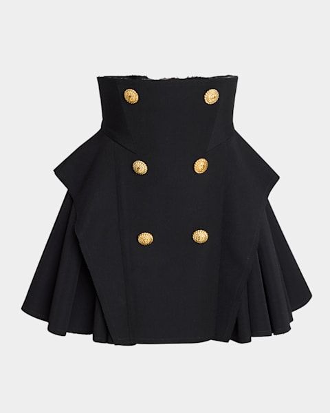 ミニスカート Balmain Leone' Button Two-Tone Skirt Balmain Skirt with decorative buttons | Women's Clothing