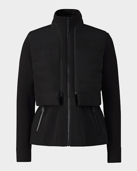 Herno A-Shape Ultralight Down Jacket with New Lady Faux-Fur