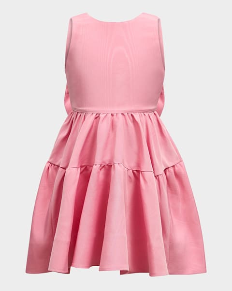 Girl's Lanai Bow-Back Poplin Dress, Size 4-14