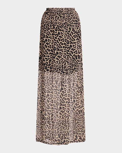 新品‼︎ Spick and Span オブラダLEOPARDPRNTSKIRT Spick & Span Mini Leopard Skirt 38 M White Ivory Black MN