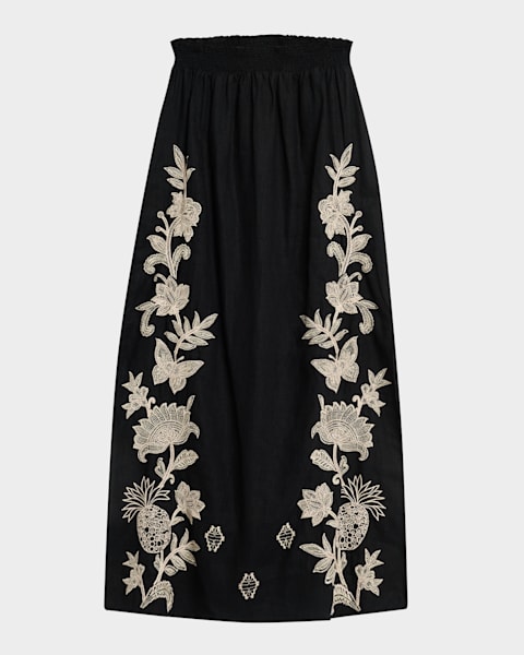 Toteme Draped Cocoon Maxi Skirt | Neiman Marcus