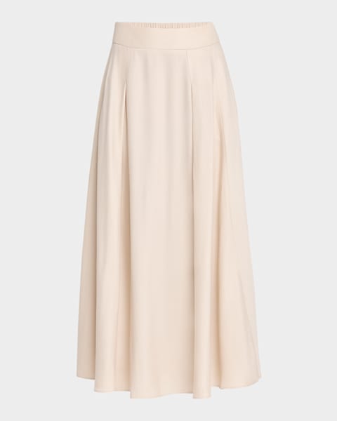 Emporio Armani Straight Stretch Cotton Midi Skirt | Neiman
