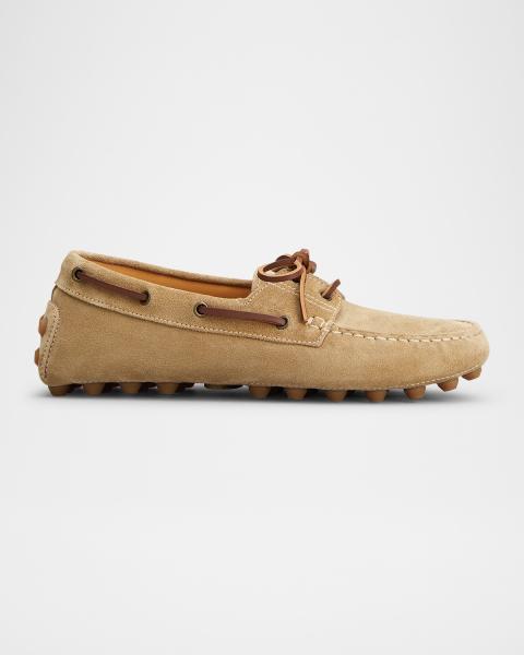 TOD’S Nuovo Gommino Mocassins Size 11 Man GREEN Gommino Loafers in Suede XXM22L00010RE09MCT824 | Tods main image 2