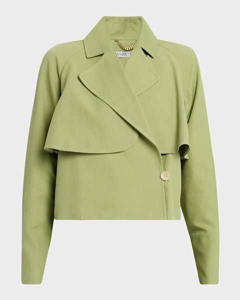 【美品】OUTERSUNSET big collar short coat Amazon.com: Short Trench Coat Women Spring Autumn Suit