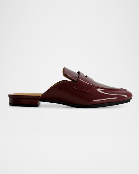 Bernardo Suede Penny Loafer Mules | Neiman Marcus display picture 2