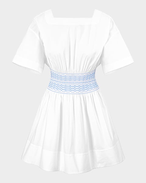 Solena Embroidered Cutout Midi Dress
