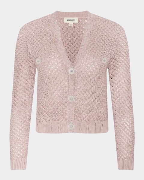 Givenchy Wool-Cashmere Crewneck Cardigan | Neiman Marcus