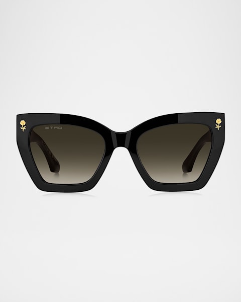 ETRO クロッフトミットライストラウサ WREA000299TUEG0 B0065 Etro Logo Mixed-Media Square Sunglasses | Neiman Marcus