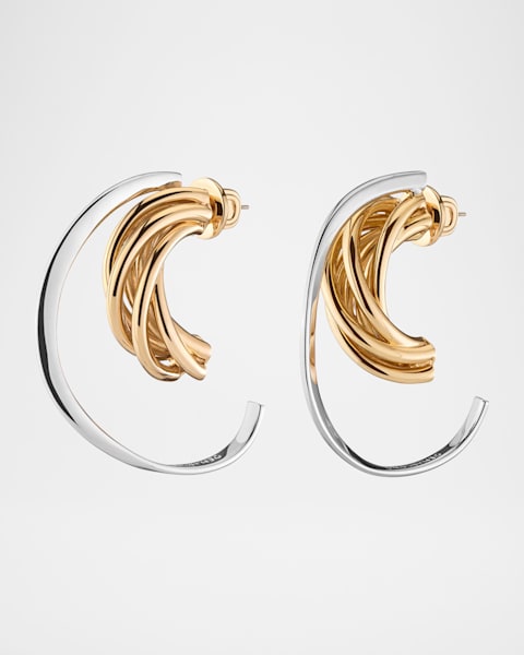 GAS Bijoux 24kリング Gas Bijoux Atik 24K Gold-Plated Hoop Earrings | Neiman Marcus