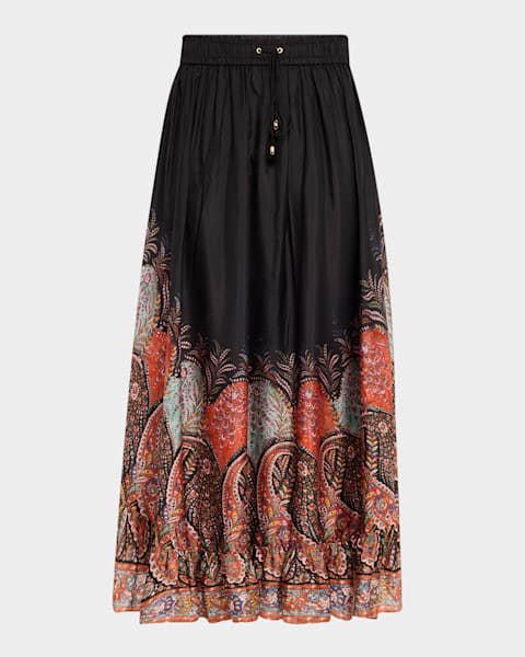【関税込み】ZIMMERMANN Rhiannon' skirt Zimmermann Rhiannon Embroidered Belted Skirt | Neiman Marcus