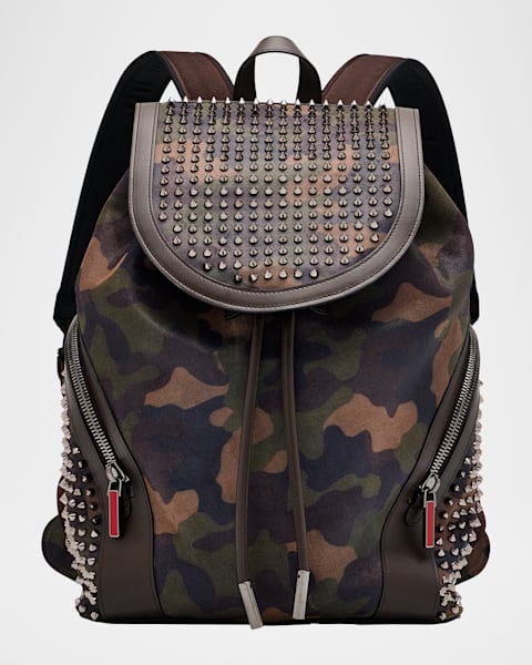Men's Funky Spikes Leather Backpack