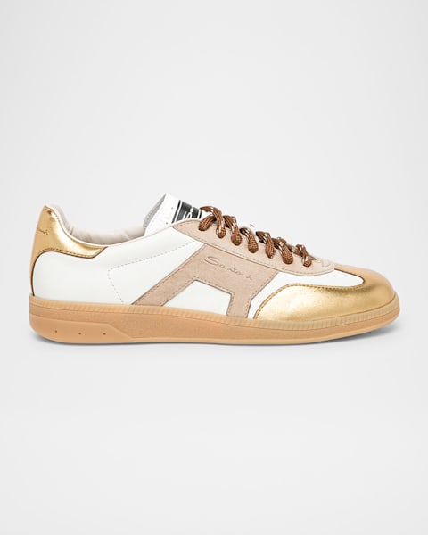 スニーカー SANTONI CLEAN SNEAKERS IN GRAINY LEATHER Santoni - Clean Black Leather Sneaker | Mitchell Stores